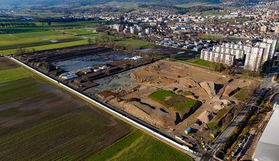 Deponie Spitelfeld ist zur Hälfte saniert und die Rekultivierung hat begonnen.